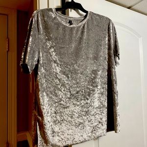 Silver Velvet Women’s Top